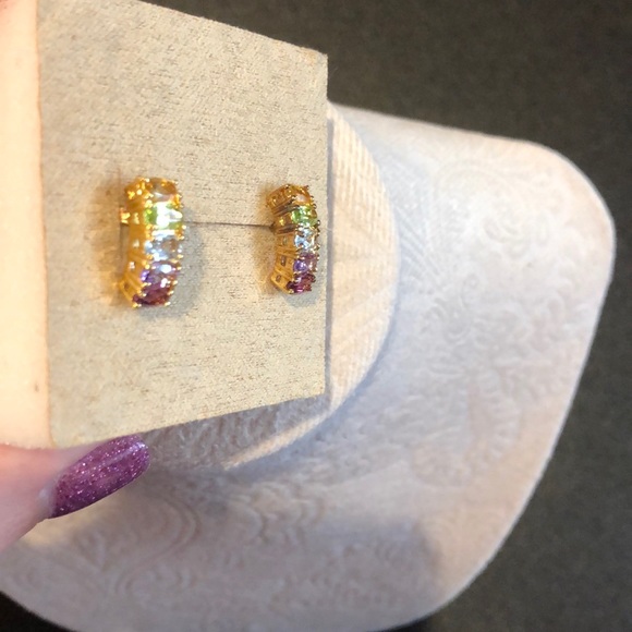 Silver with gold plating earrings - Picture 3 of 6